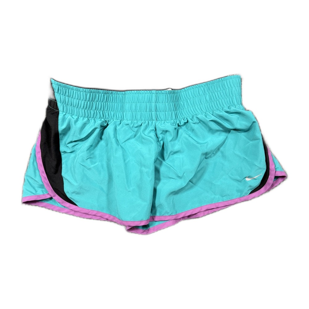 Nike Dri-FIT Tempo Running Shorts Teal Purple Womens Large 3in Lined